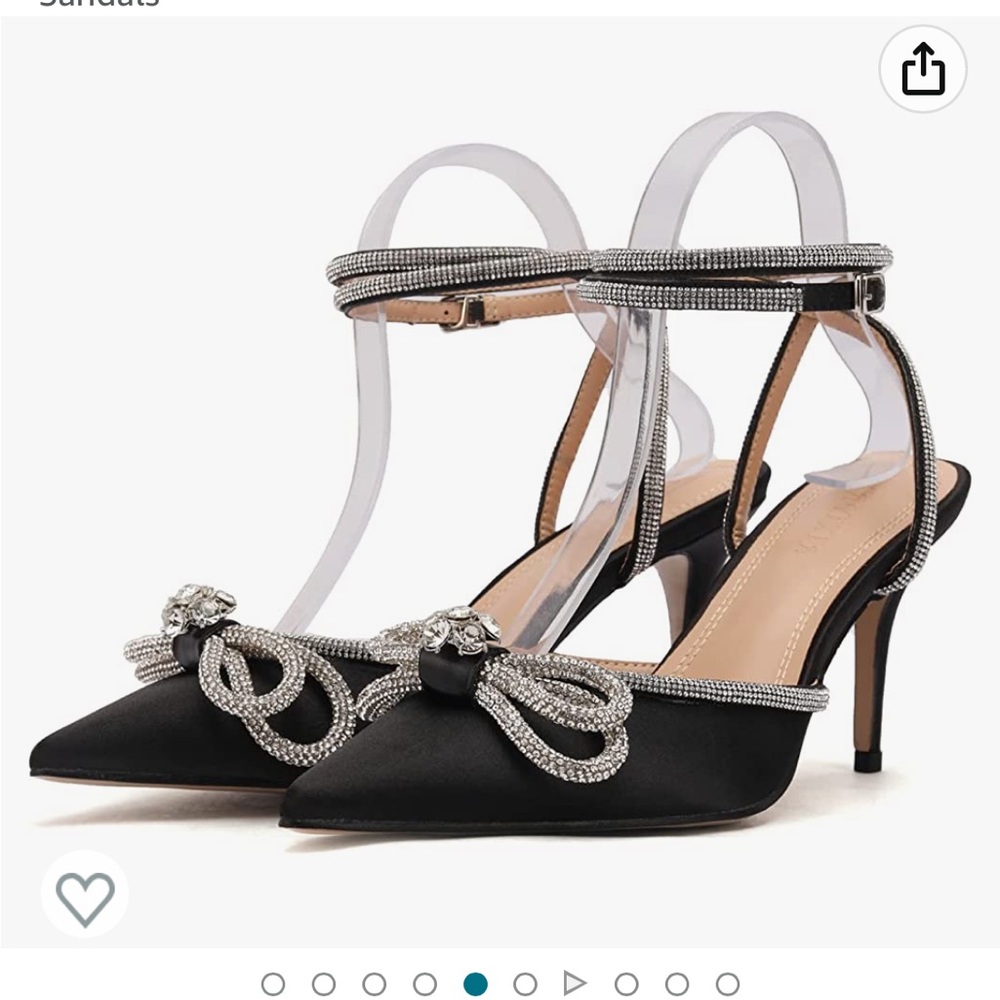 Black Satin heel